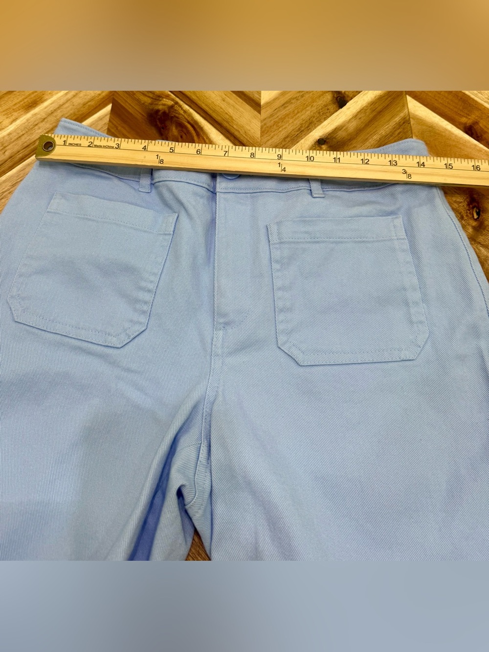 LOFT Palmer Light Blue Wide Leg Pants - Picture 4 of 5